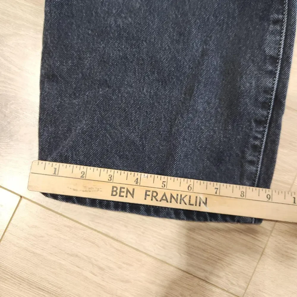 Levis 94 Baggy Jeans Mens 34x31 Black Charcoal Wash Relaxed Straight Denim